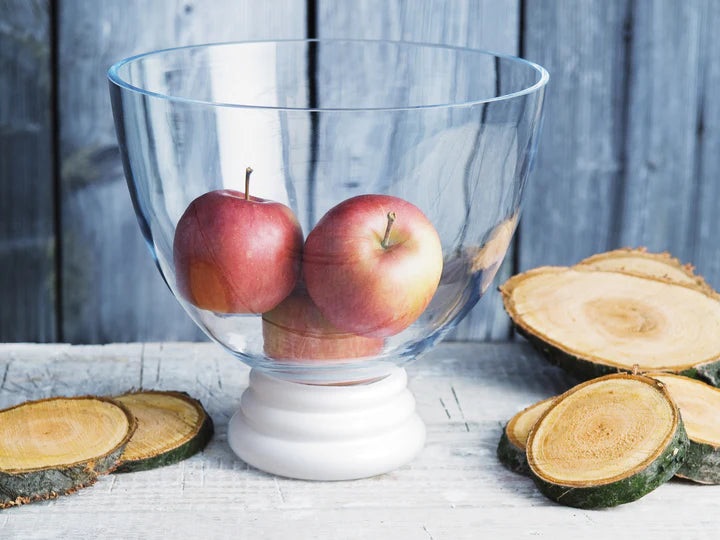 Opal Footed Bowl with White Foot