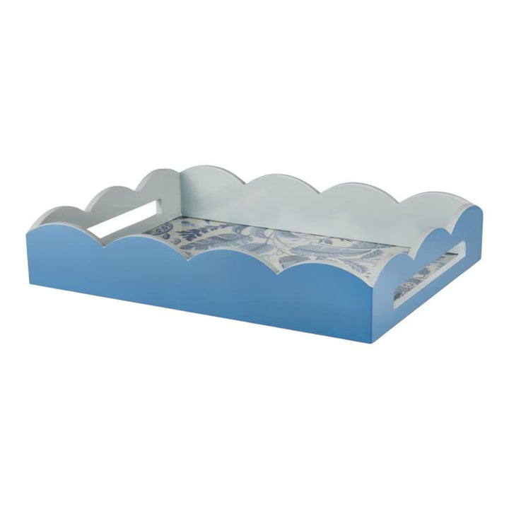 Palm Beach Blue Lacquered Scallop Tray