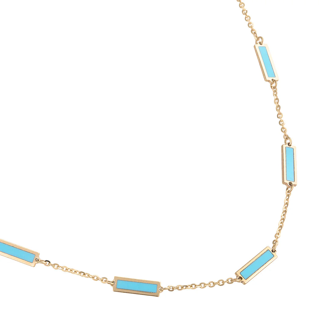14K Bar Necklace