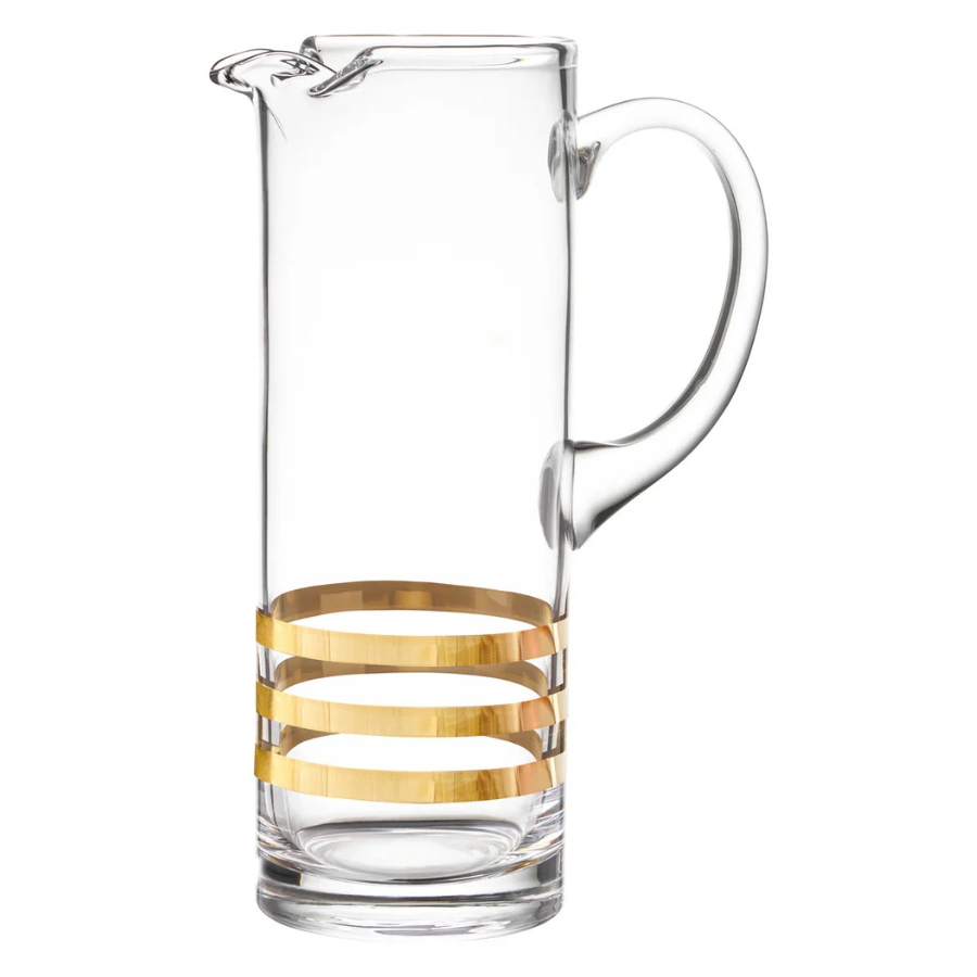 Spectrum Pitcher with gold lines, 54 oz.
