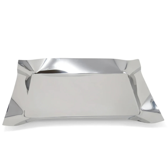 Oblong Stainless Steel Tray - 18.5"L X 13.5"W