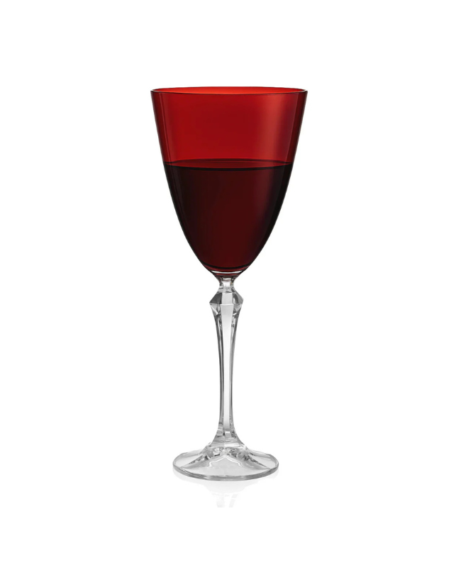 Vivid Wine Glass, Ruby, 9 oz. Set of 4