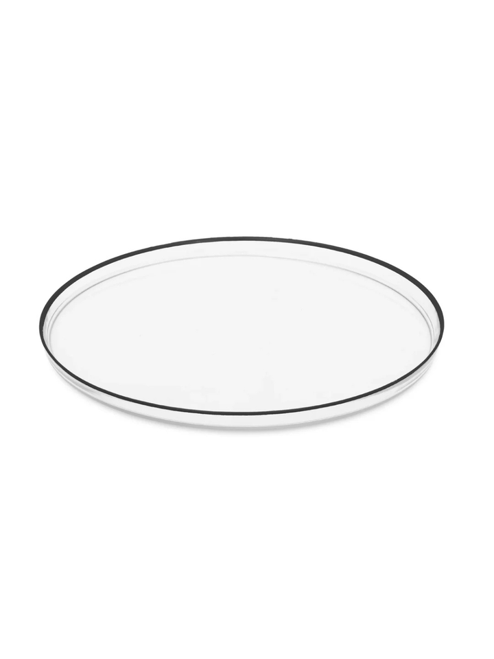 Set of 4 Glass Chargers with Rim