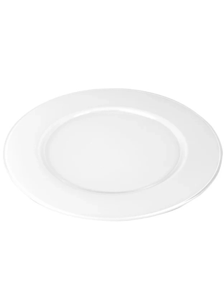 Opaque White Charger, 12.5"D, Set of 6