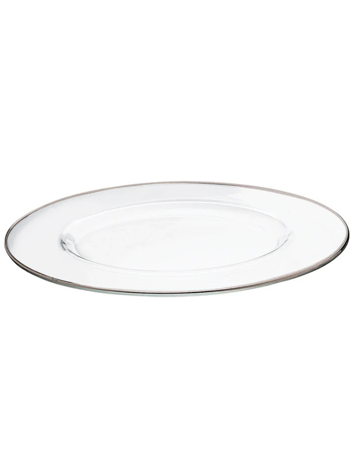 Spectrum Charger with Platinum band, 12.6"D, Set of 6