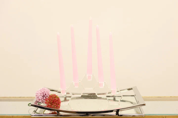 5 Light Crystal Cluster Candle Holder