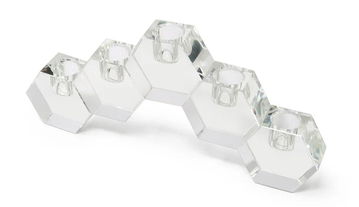 5 Light Crystal Cluster Candle Holder