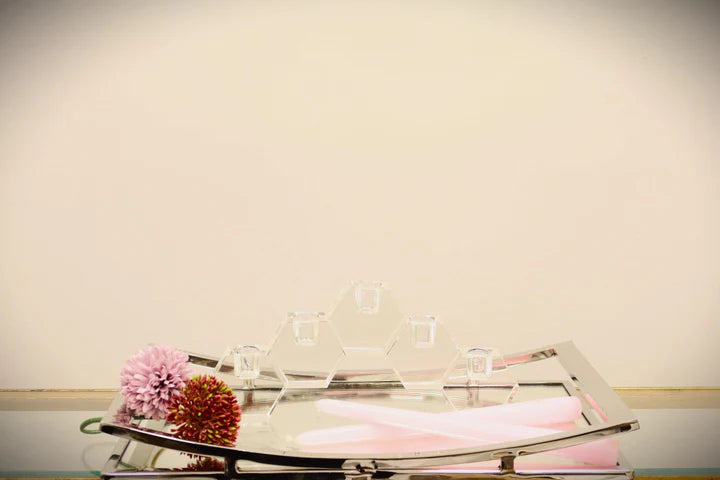 5 Light Crystal Cluster Candle Holder