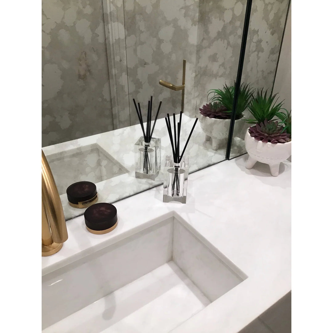 Clear Square Reed Diffuser - "English Pear & Freesia" Scent