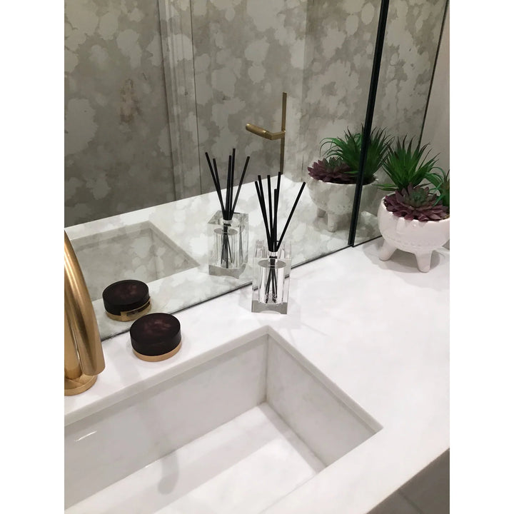 Clear Square Reed Diffuser - "English Pear & Freesia" Scent