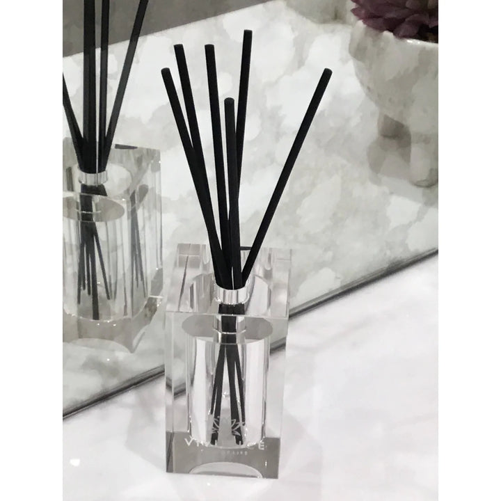 Clear Square Reed Diffuser - "English Pear & Freesia" Scent