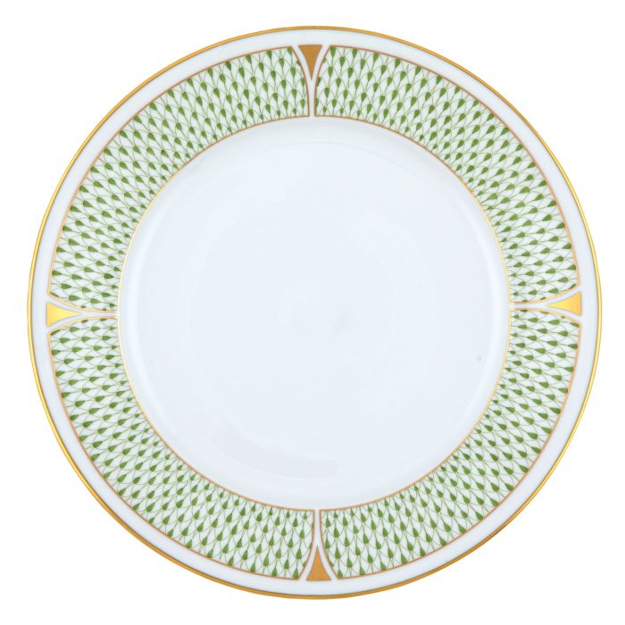 Art Deco Green Dinner Plate