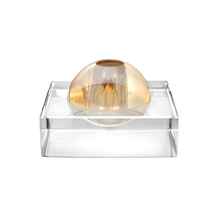 Clear Square Base and Dome Amber Reed Diffuser- Lily of the Valley