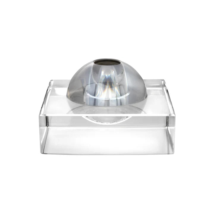 Clear Square Base and Dome Smoked Reed Diffuser- Lily of the Valley