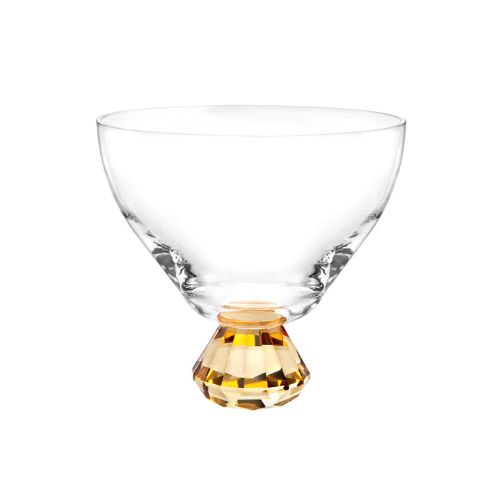 Bowl With Amber Diamond Base