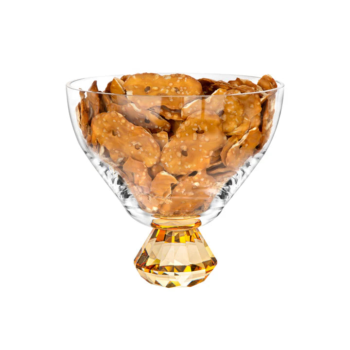 Bowl With Amber Diamond Base