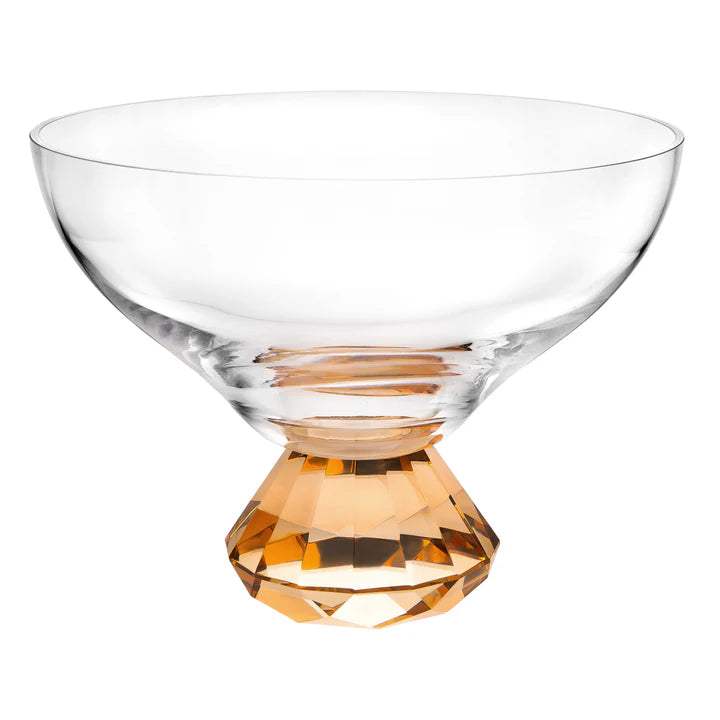 Bowl With Amber Diamond Base