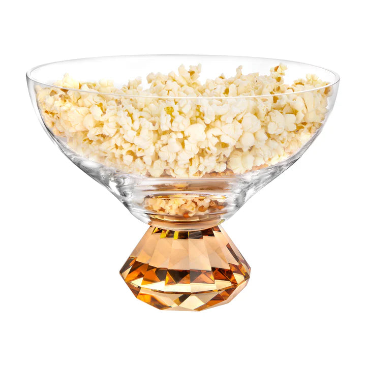 Bowl With Amber Diamond Base
