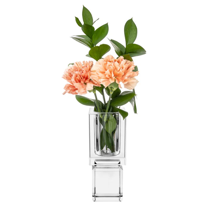 Block Vase with Smoke Reflection On Base
