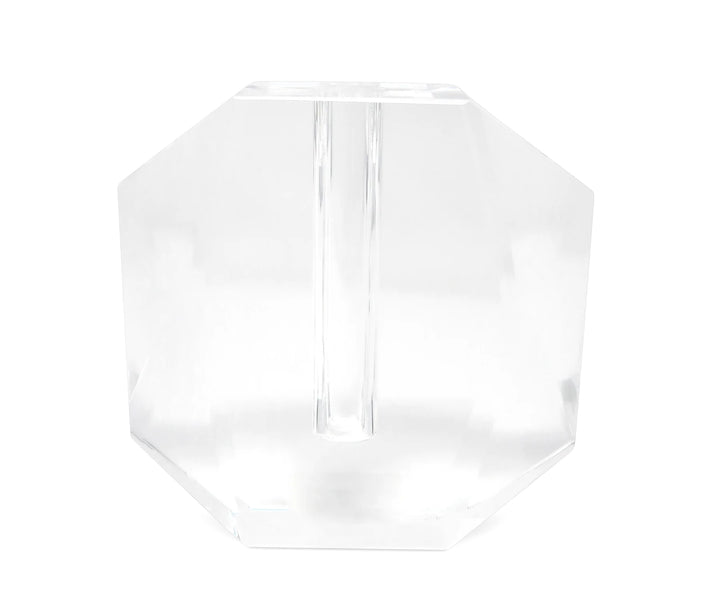 Crystal Bud Vase with a Dimensional Design, 5"H