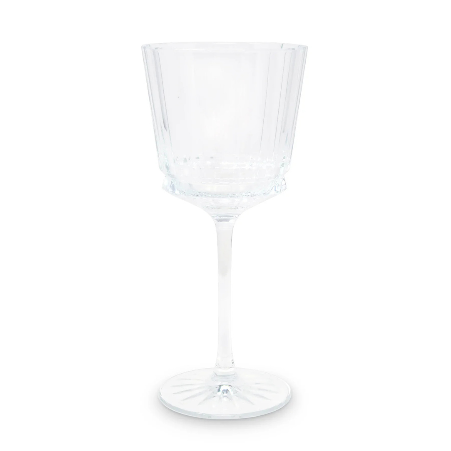 Liscio Ottico - Set of 6 Glasses with Linear Design and Shade on the Bottom - Clear