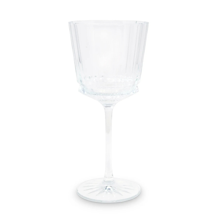 Liscio Ottico - Set of 6 Glasses with Linear Design and Shade on the Bottom - Clear
