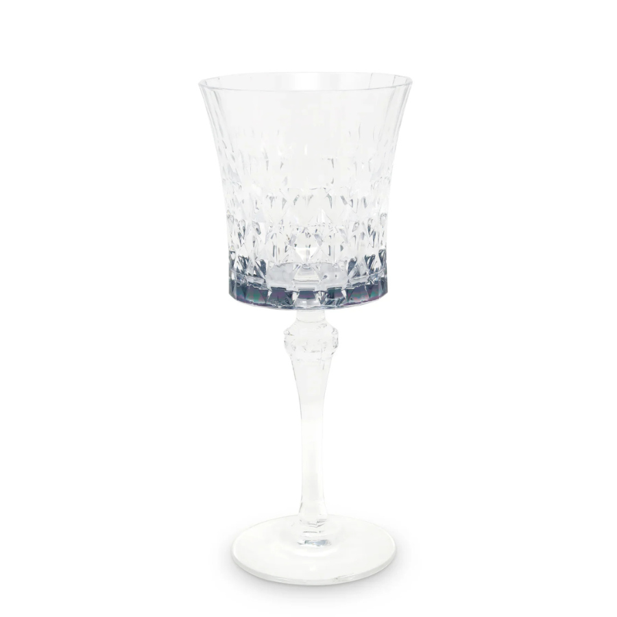 Liscio Ottico - Set of 6 Diamond Glasses with Smoked Shade on the Bottom - Smoked