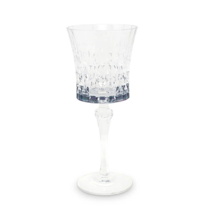 Liscio Ottico - Set of 6 Diamond Glasses with Smoked Shade on the Bottom - Smoked