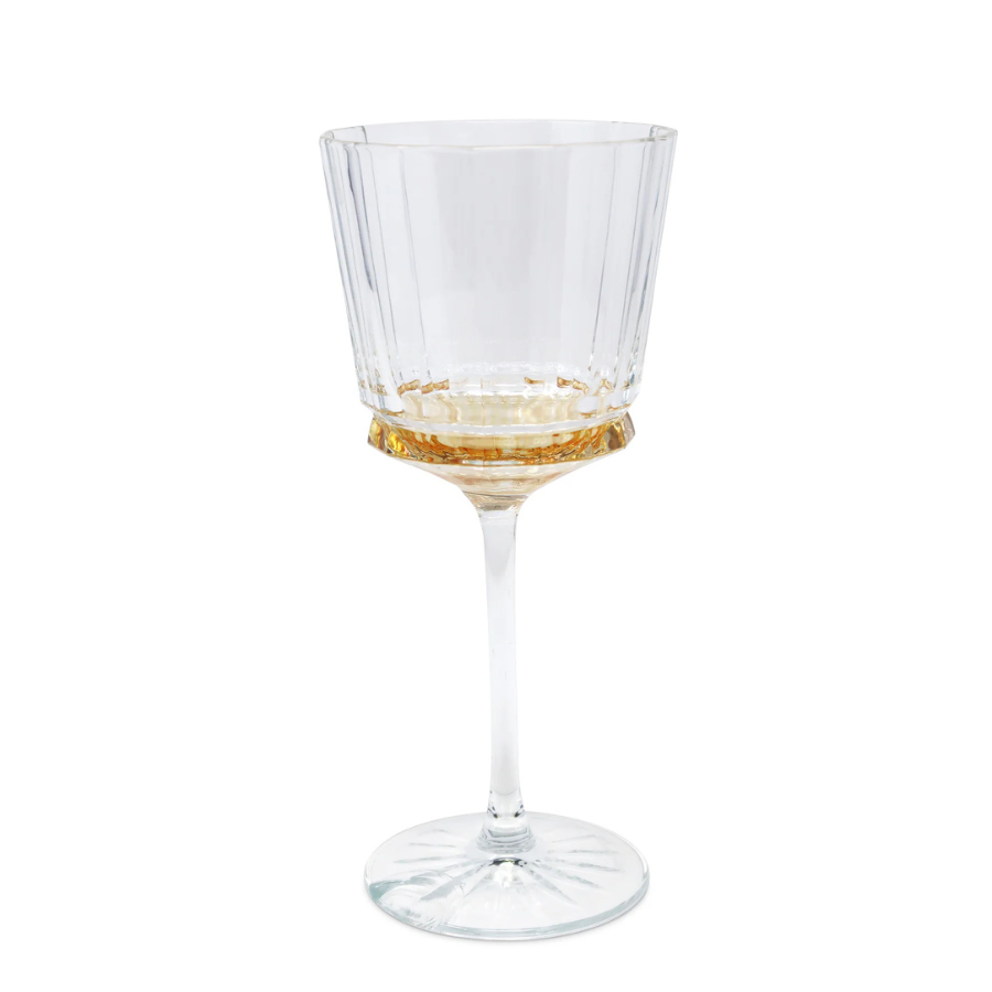 Liscio Ottico - Set of 6 Glasses with Linear Design and Shade on the Bottom - Ambert