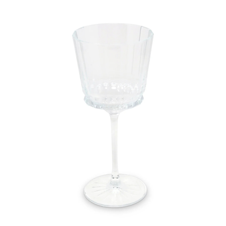 Liscio Ottico - Set of 6 Glasses with Linear Design and Shade on the Bottom - Clear