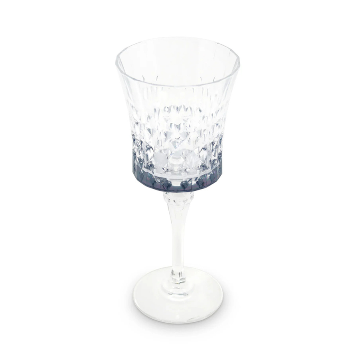 Liscio Ottico - Set of 6 Diamond Glasses with Smoked Shade on the Bottom - Smoked