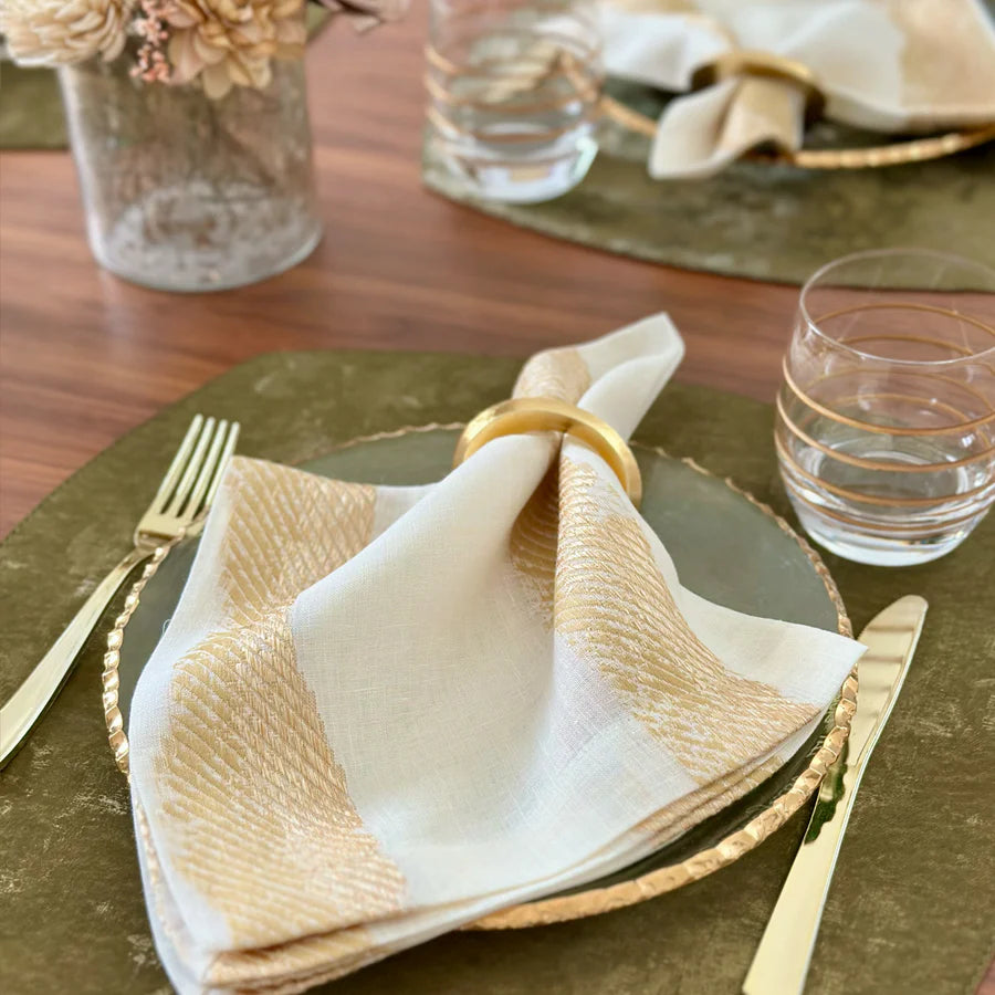 Velvet Collection 16-Inch Elliptical Vinyl Placemats