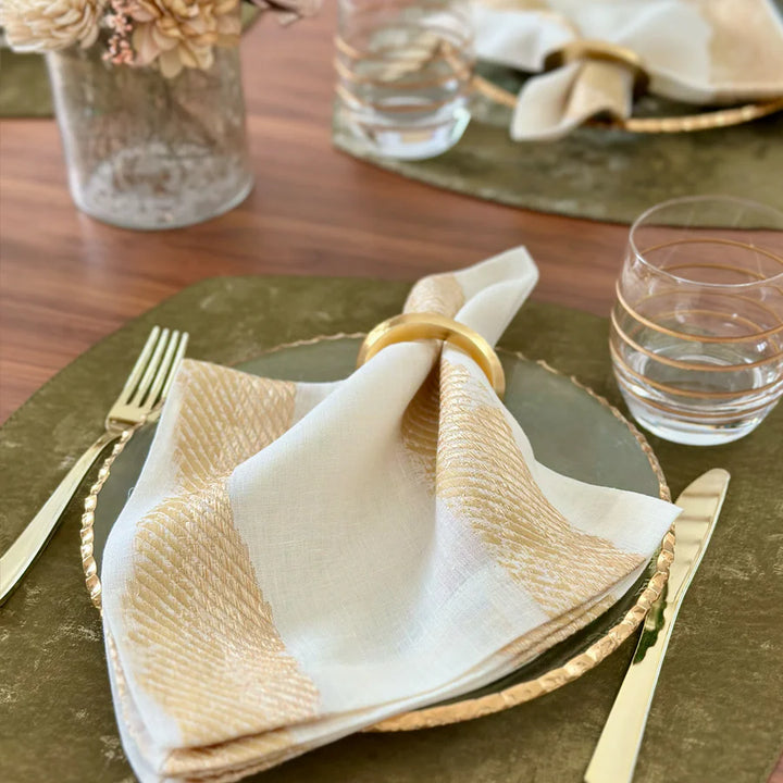 Velvet Collection 16-Inch Elliptical Vinyl Placemats