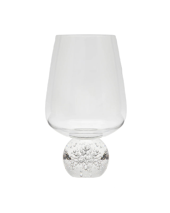 Set of 6 Wine Glasses on Crystal Ball Pedestal