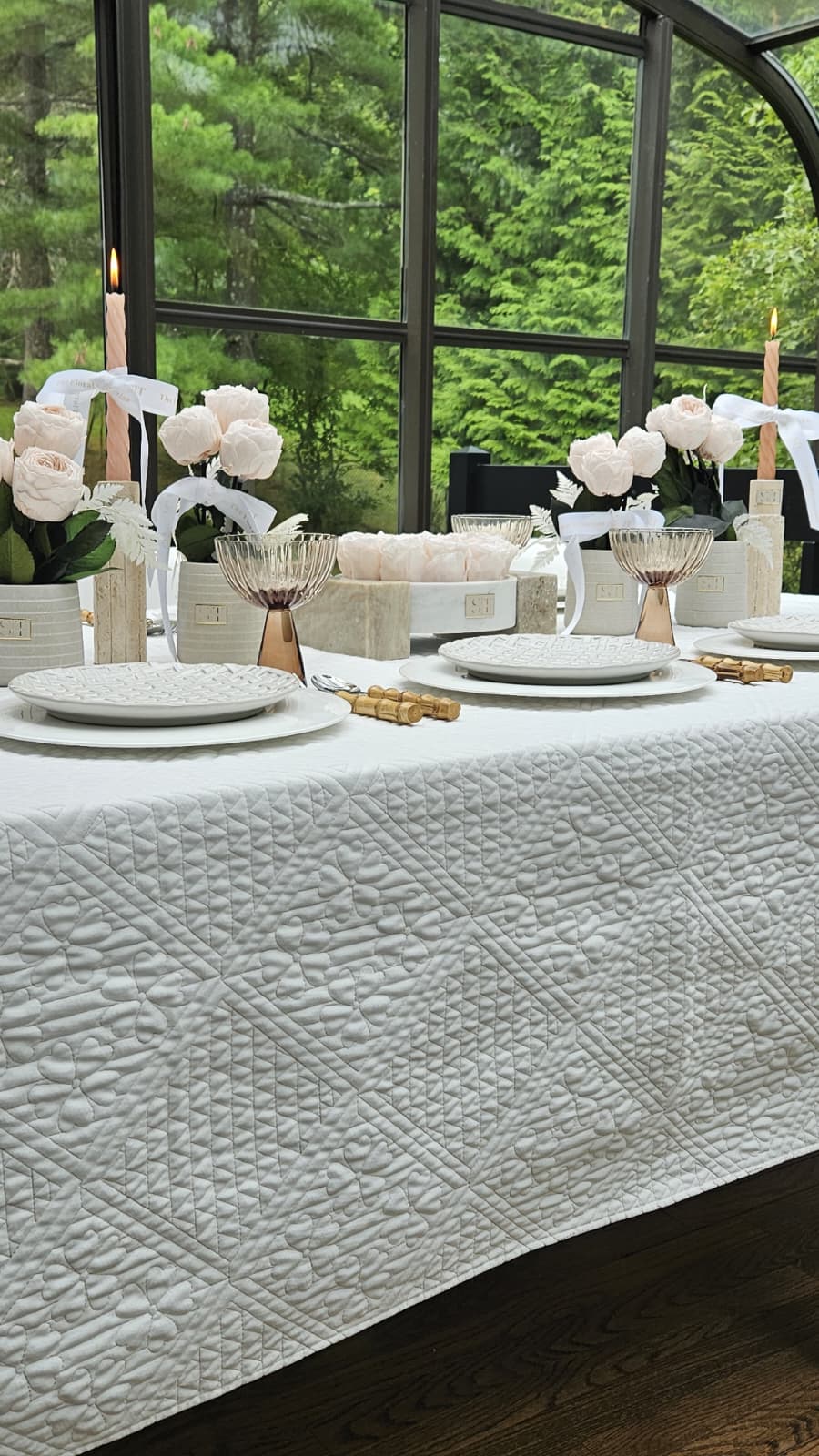 Willow Quilted Tablecloth