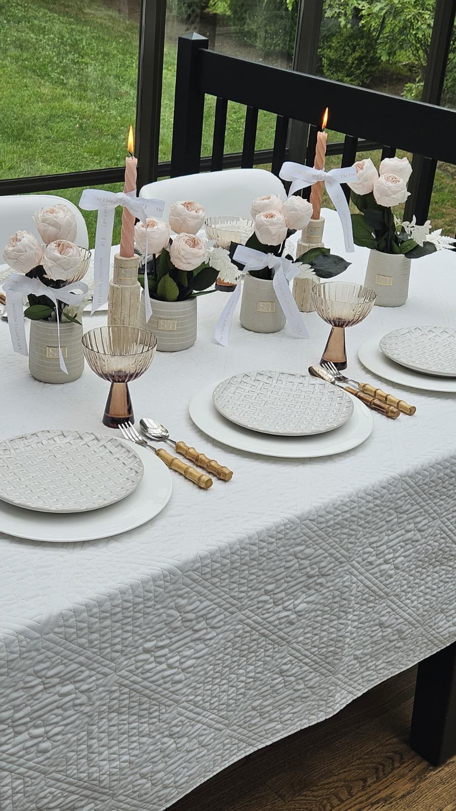 Willow Quilted Tablecloth