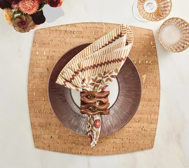 Whistler Placemat in Natural & Gold, Set of 4