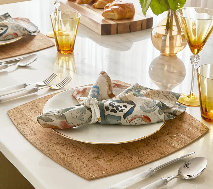 Whistler Placemat in Natural & Gold, Set of 4
