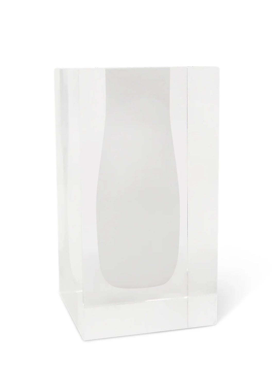 Double Wall Crystal Bud Vase Colored Inner