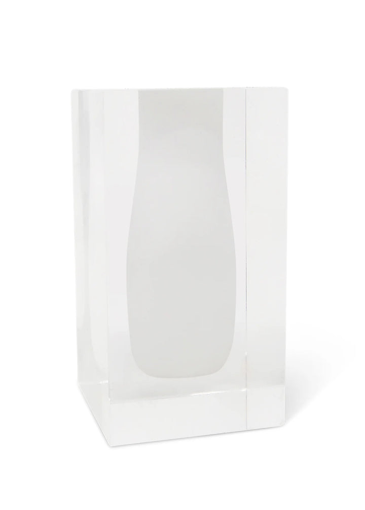 Double Wall Crystal Bud Vase Colored Inner