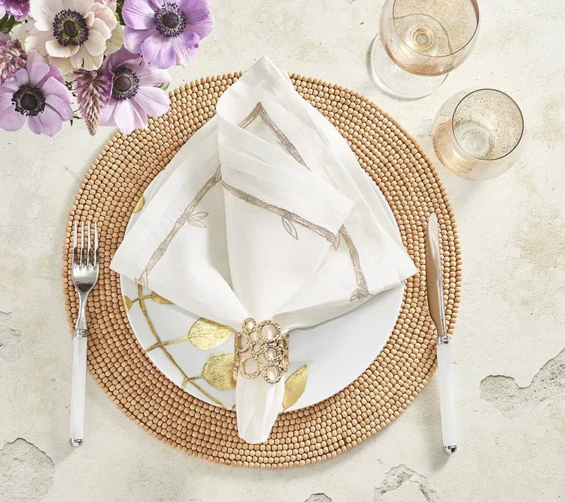 Wood Round Placemat in Natural, Set of 4