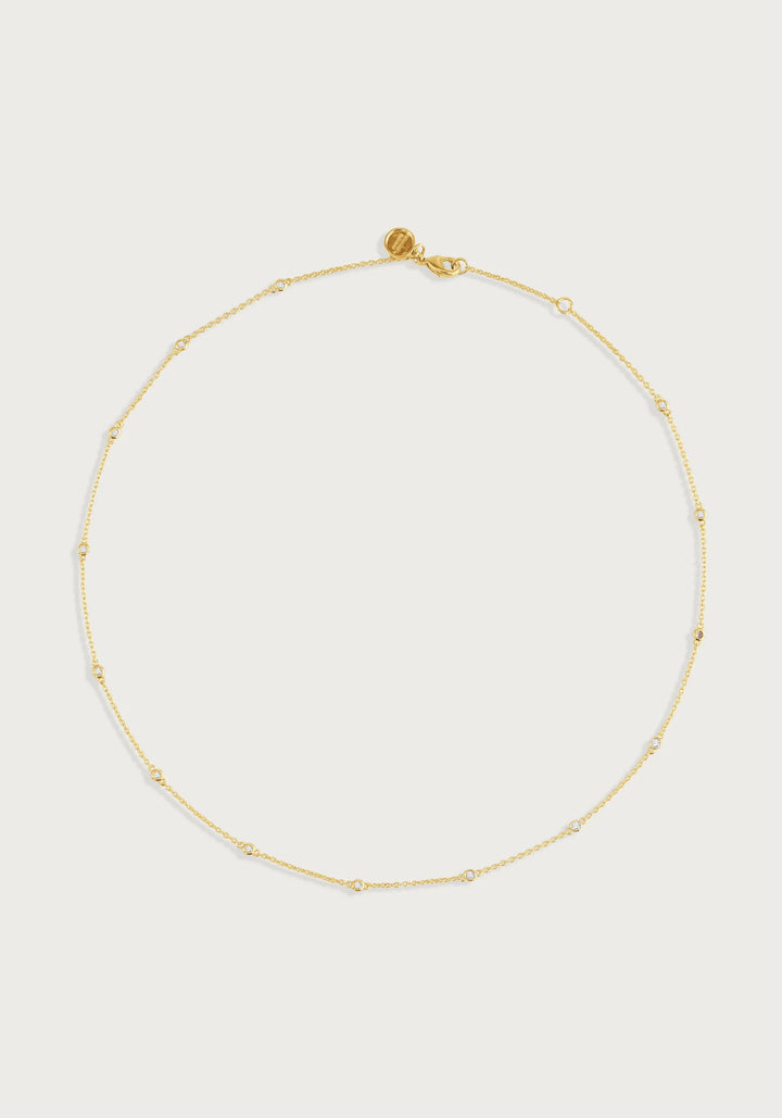 Gold Chain with Crystals