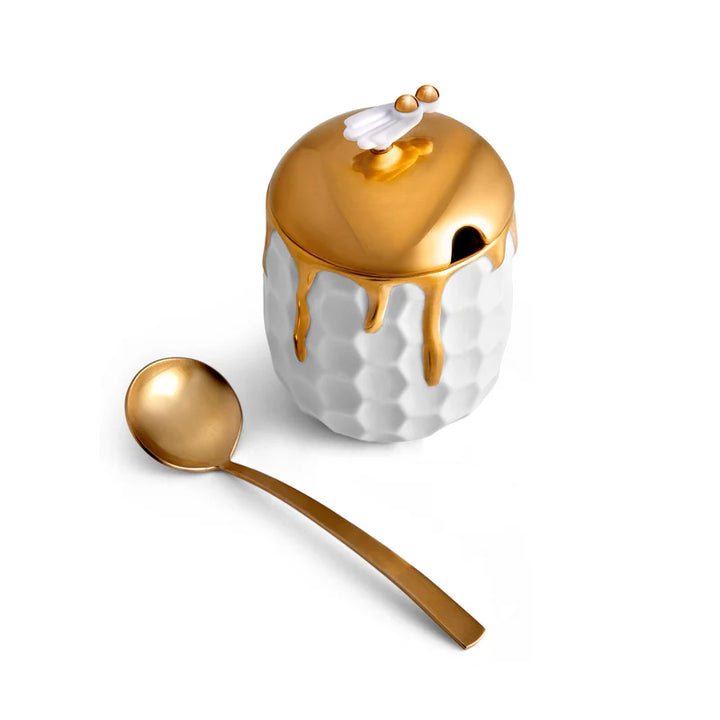 Beehive Honey Pot + Spoon