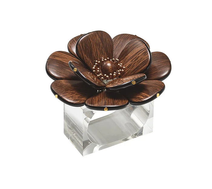 Begonia Napkin Rings, Set of 4