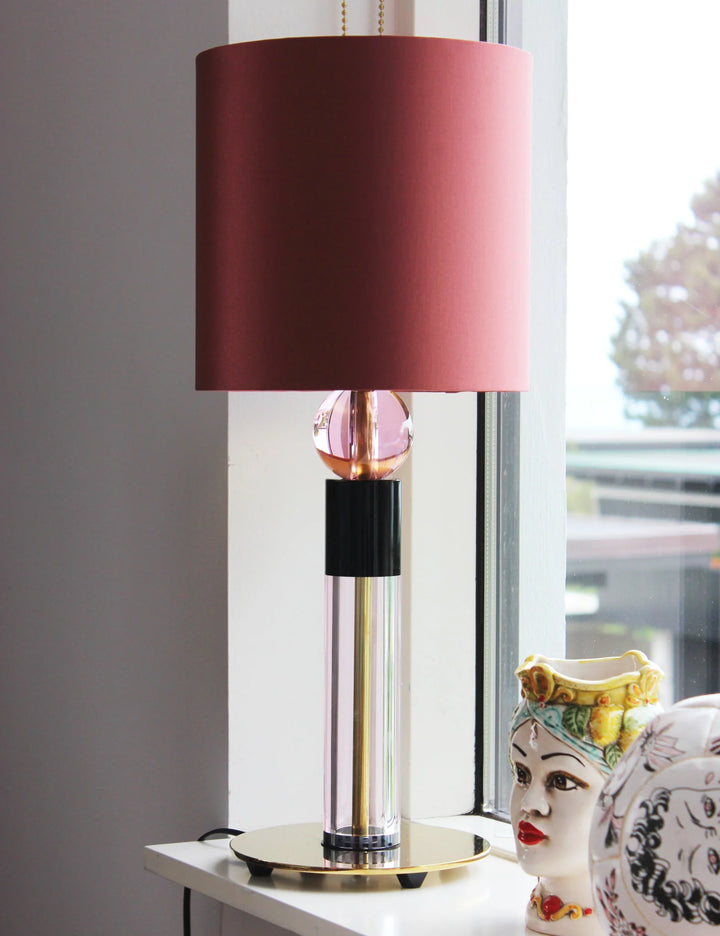 Carnival Table Lamp No. 2 (Dark Rose/Pink/Black/Clear)