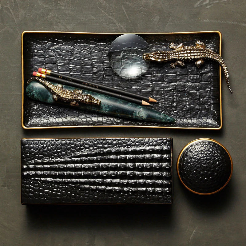 Crocodile Rectangular Tray- Medium
