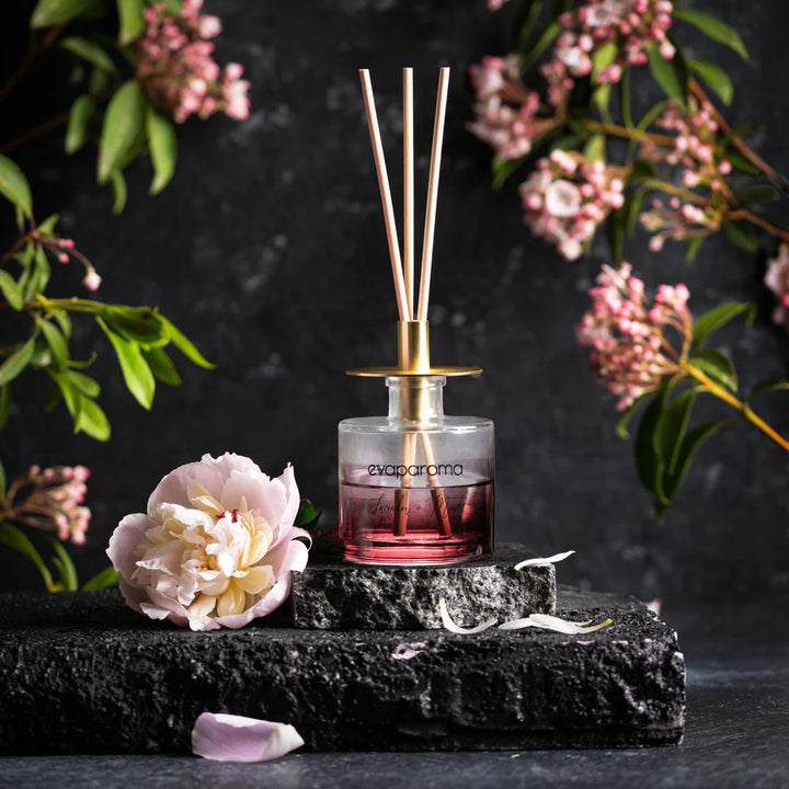 Ombre Crystal Glass and Gold Reed Diffuser