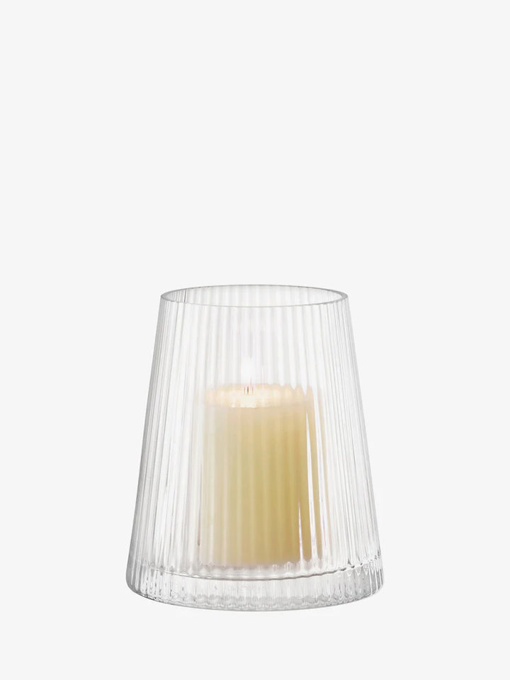 Beacon Lantern/Vase- Clear/Concrete Grey