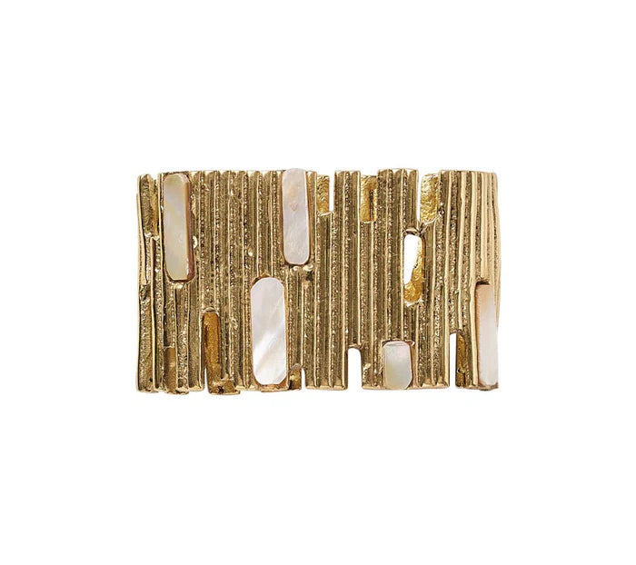 Matrix Napkin Rings, Set of 4, Gold
