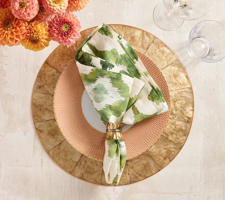 Clinched Napkin Ring in Gold & Silver, Set of 4